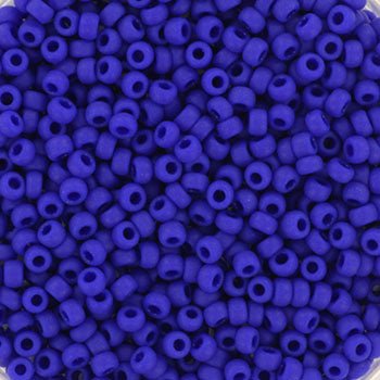 Miyuki Seed Beads Glasperler. Blue, Opaque Matte Cobalt. - Creody